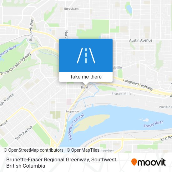 Brunette-Fraser Regional Greenway map