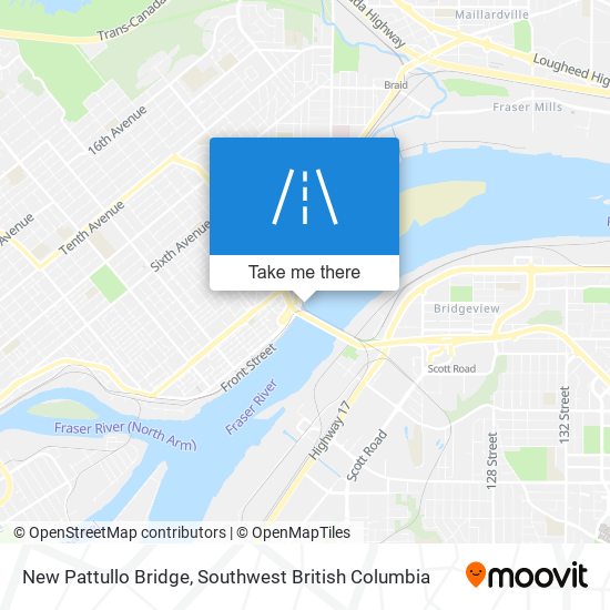 New Pattullo Bridge map