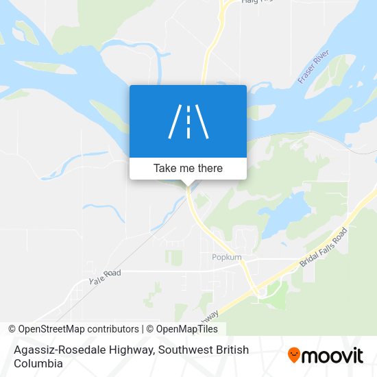 Agassiz-Rosedale Highway map