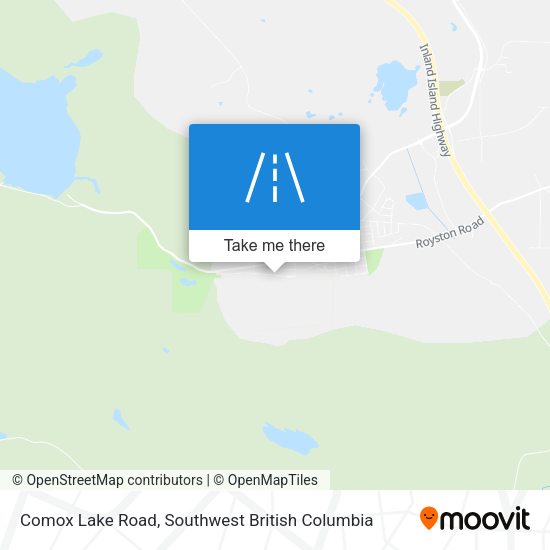 Comox Lake Road map