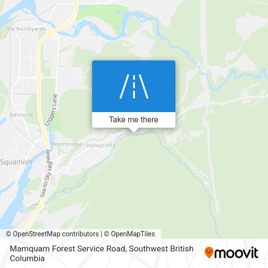 Mamquam Forest Service Road map