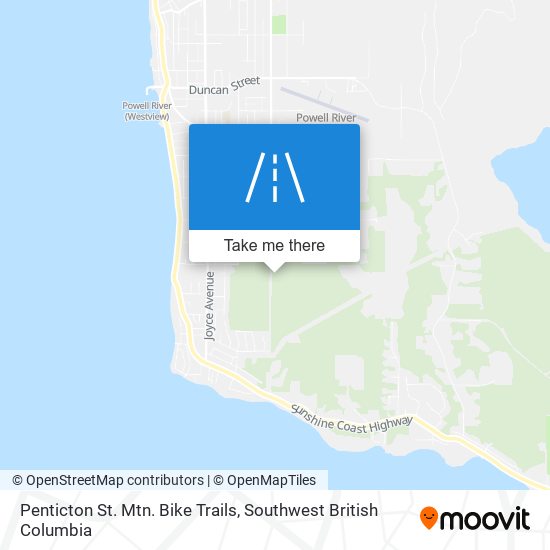 Penticton St. Mtn. Bike Trails map