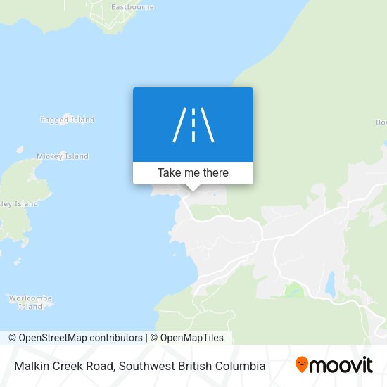 Malkin Creek Road map