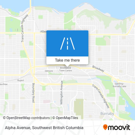 Alpha Avenue map