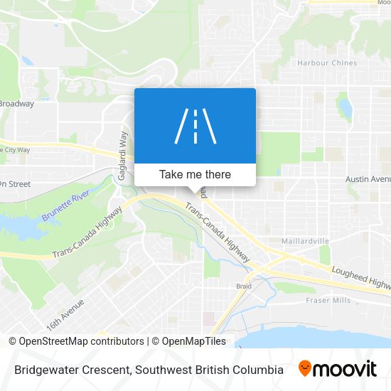 Bridgewater Crescent map