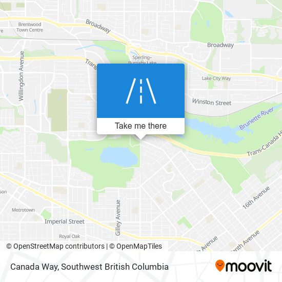 Canada Way map