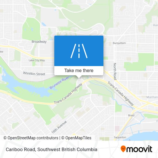 Cariboo Road map