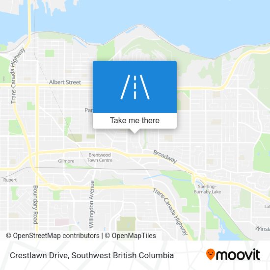 Crestlawn Drive map