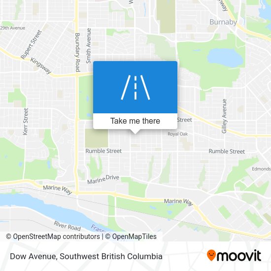 Dow Avenue map