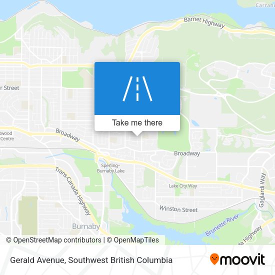 Gerald Avenue map