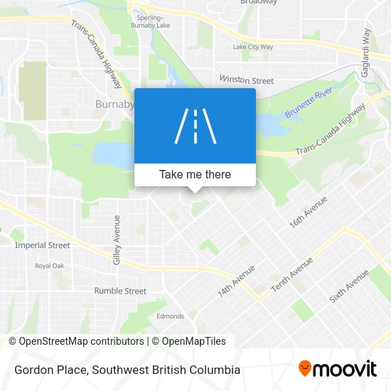 Gordon Place map