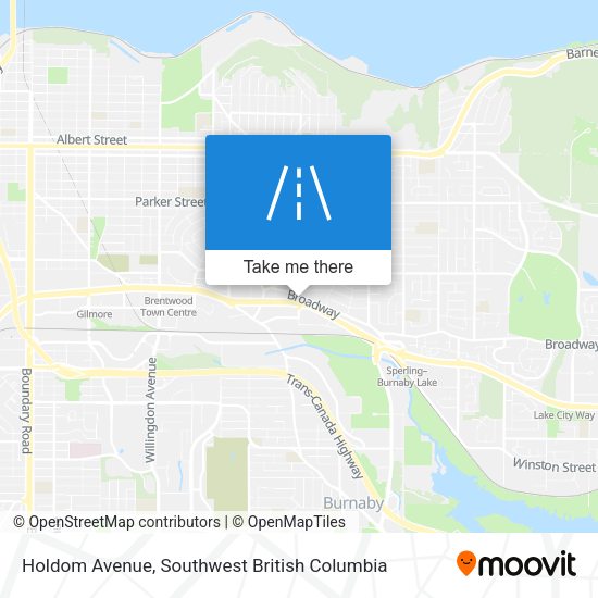Holdom Avenue map