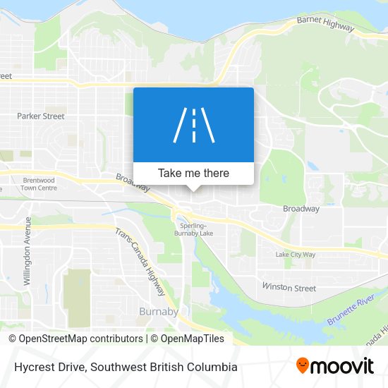 Hycrest Drive map