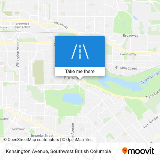 Kensington Avenue map