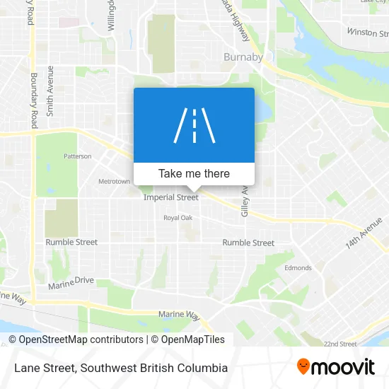 Lane Street map