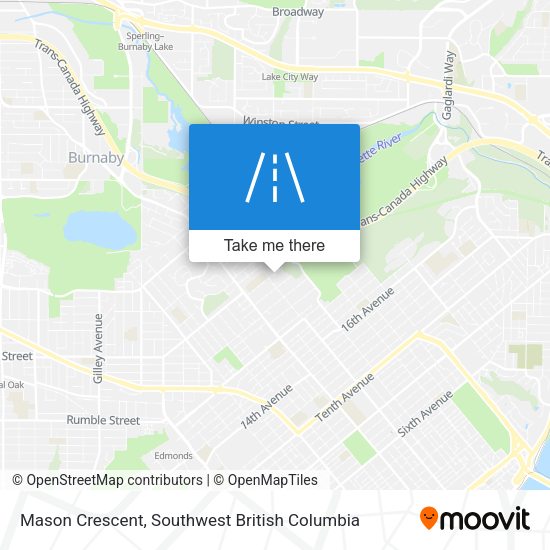 Mason Crescent map