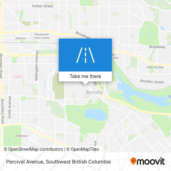Percival Avenue map