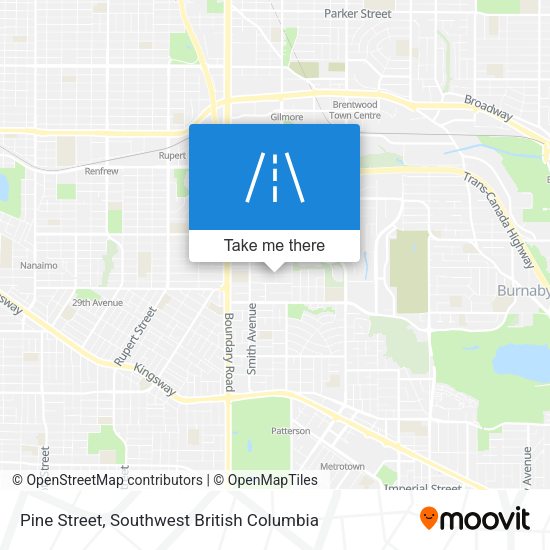 Pine Street map