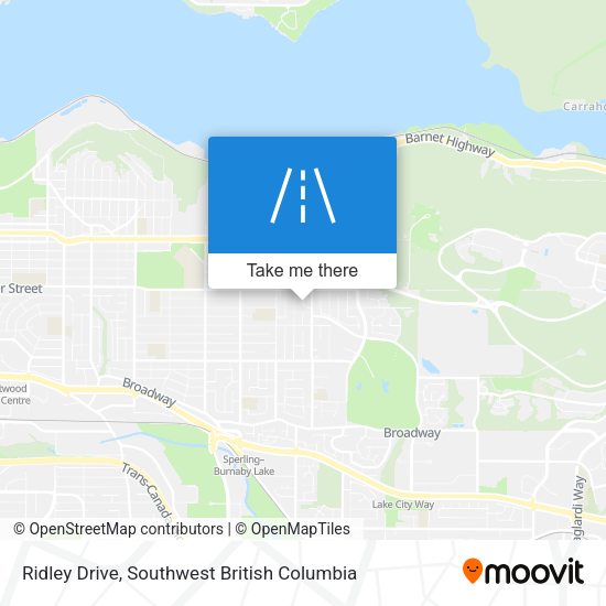 Ridley Drive map