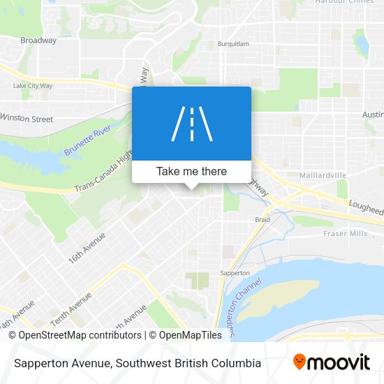 Sapperton Avenue map