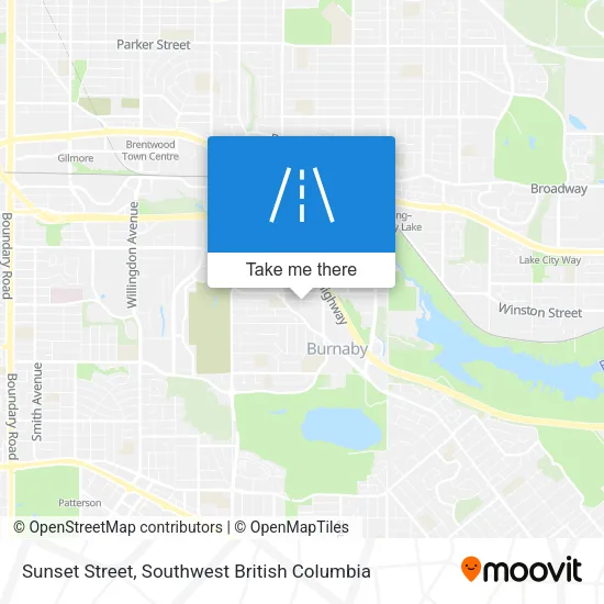 Sunset Street map