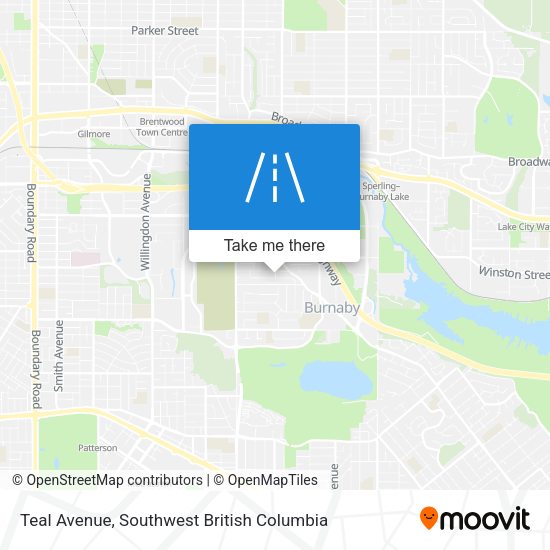 Teal Avenue map