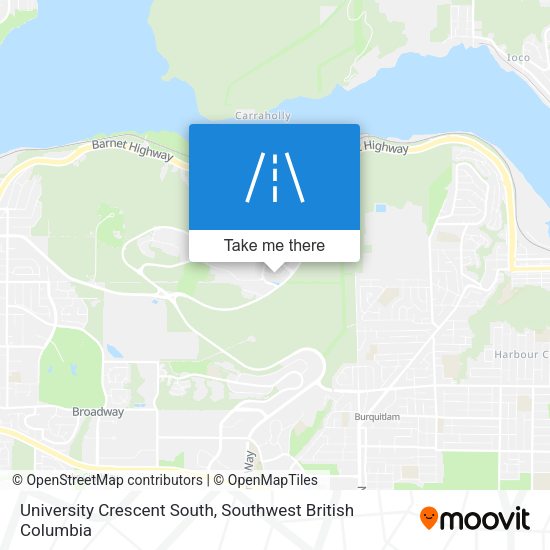 University Crescent South map
