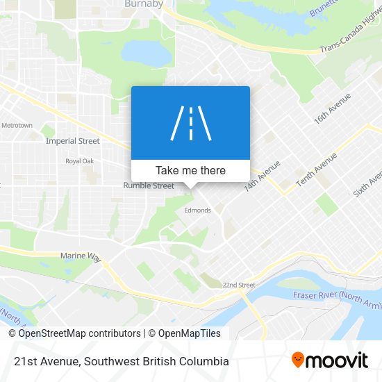 21st Avenue map