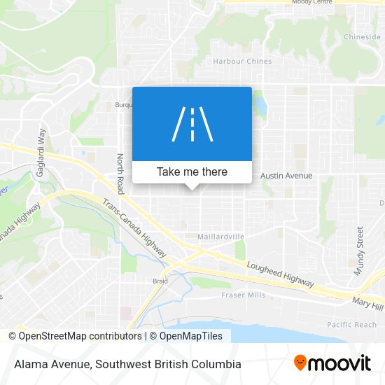 Alama Avenue map