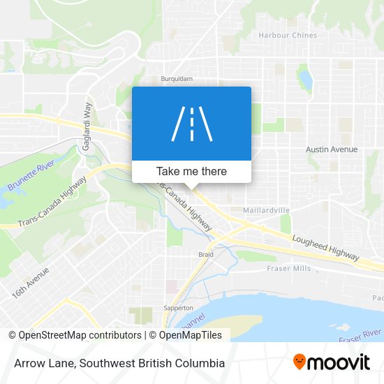Arrow Lane map