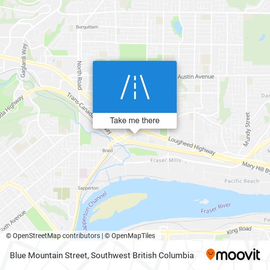 Blue Mountain Street map