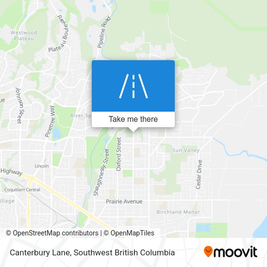 Canterbury Lane map