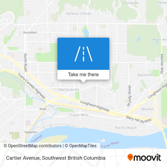 Cartier Avenue map