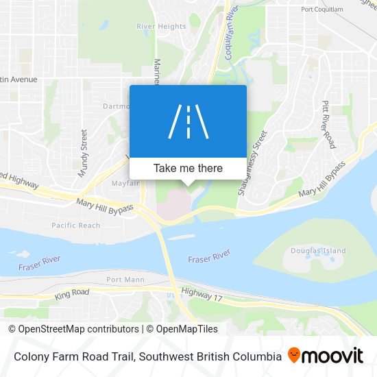 Colony Farm Road Trail map