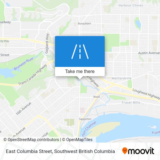 East Columbia Street map