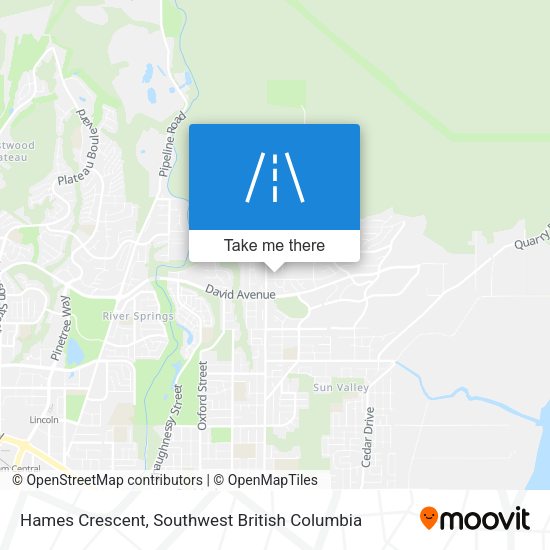 Hames Crescent map