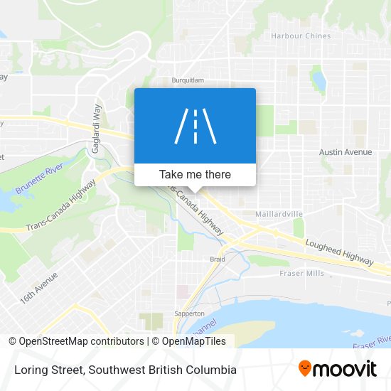 Loring Street map