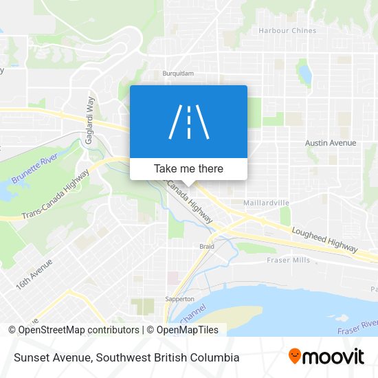 Sunset Avenue map