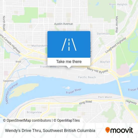 Wendy's Drive Thru map