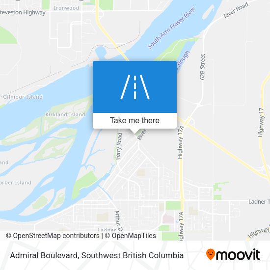 Admiral Boulevard map