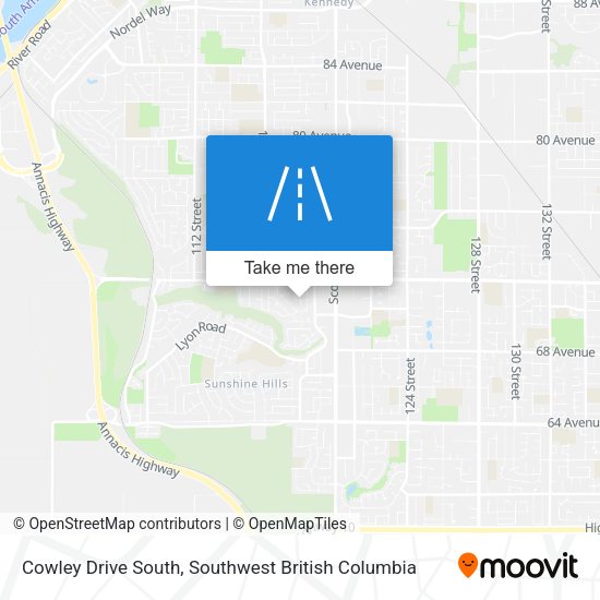 Cowley Drive South map