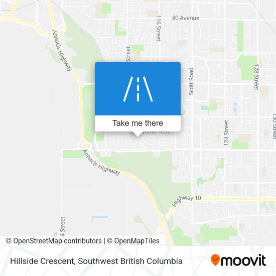 Hillside Crescent map