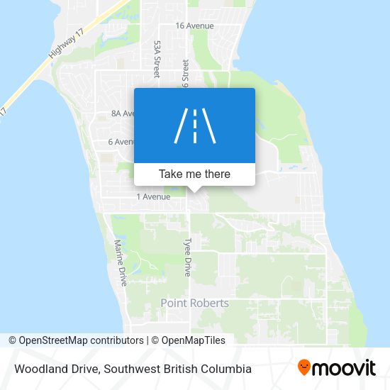 Woodland Drive map