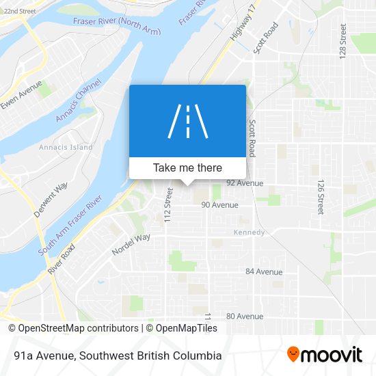 91a Avenue map