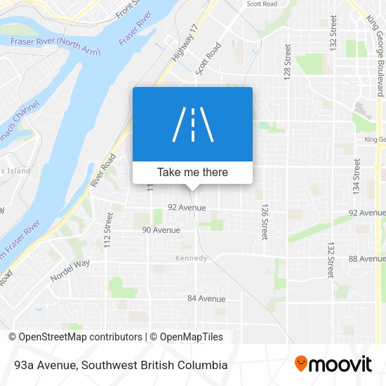 93a Avenue map