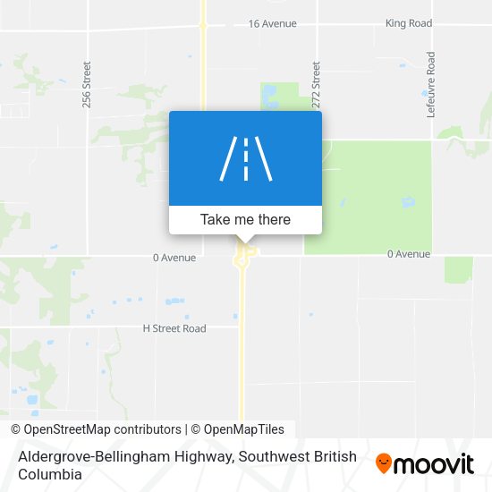 Aldergrove-Bellingham Highway map
