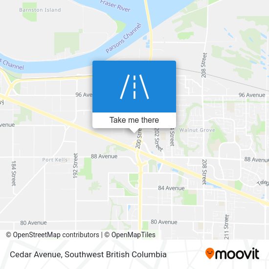Cedar Avenue map
