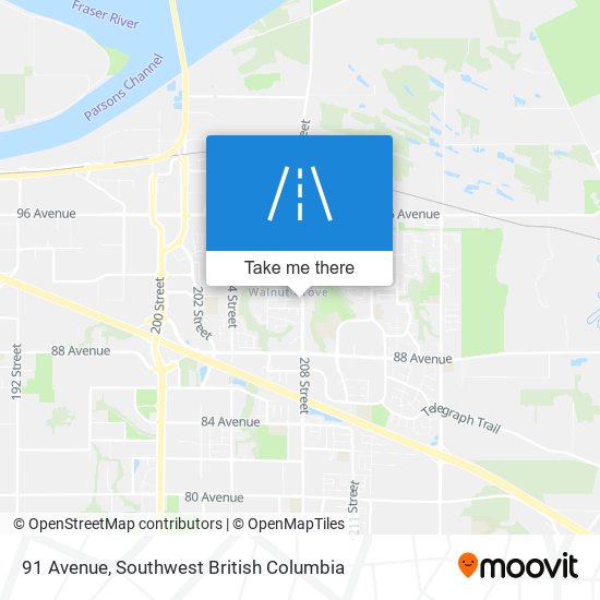 91 Avenue map