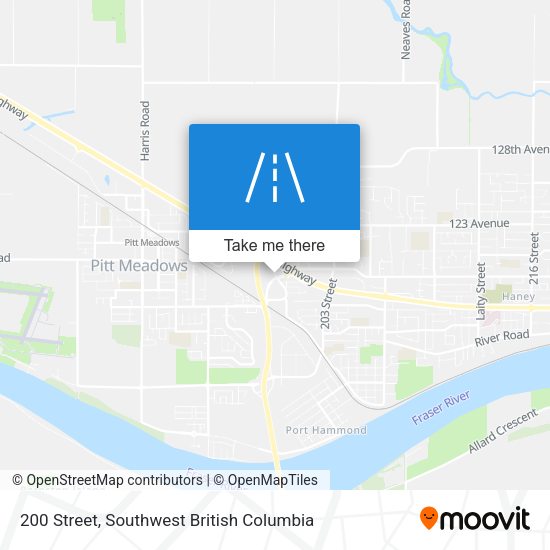 200 Street map