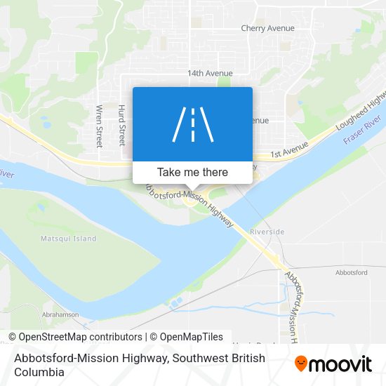 Abbotsford-Mission Highway map